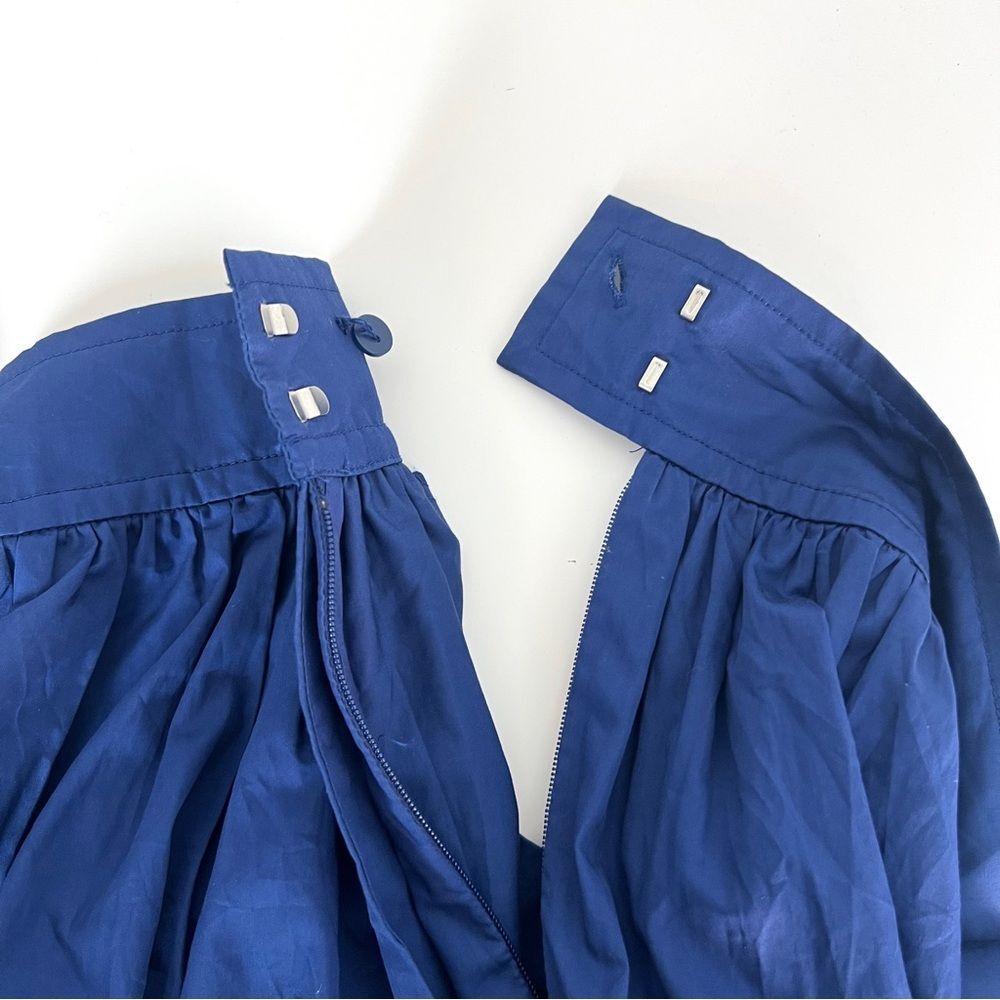 & Other Stories Paris Atelier Royal Blue Tiered Ruffle A Line Bow Tie Skirt - Picture 5 of 6